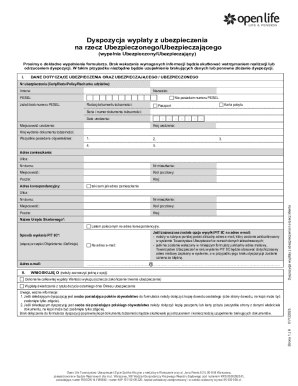 Polish Insurance Payout Disposition Form