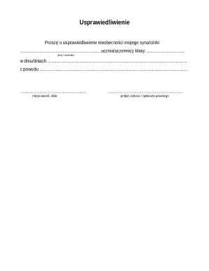 Absence Justification Form