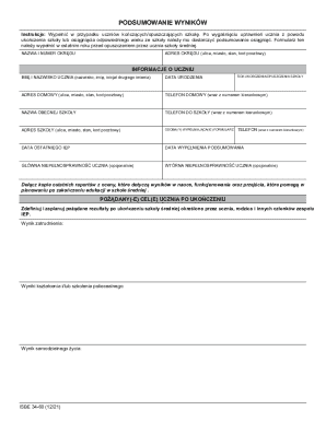 Illinois Student Summary of Performance Form