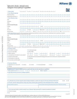Allianz Poland Accident Insurance Claim Form