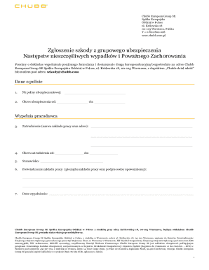 Chubb Claim Form