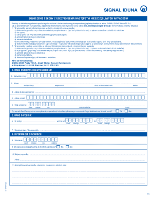 Signal Iduna Accident Claim Form