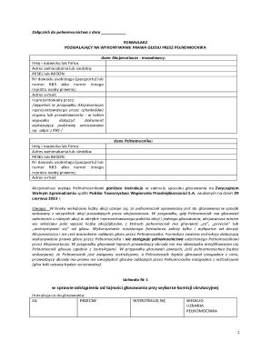 Proxy Voting Instruction Form