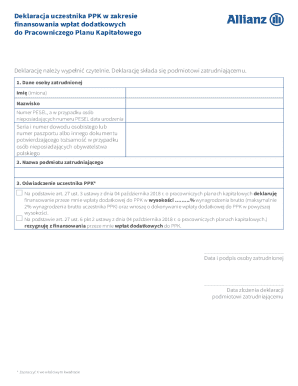 PPK Additional Contribution Declaration