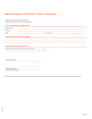 Polish PPK Additional Payment Declaration
