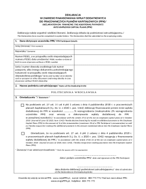 PPK Additional Payment Declaration