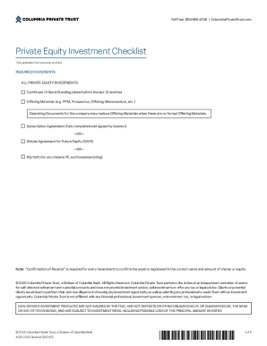 Private Equity Investment Authorization Form