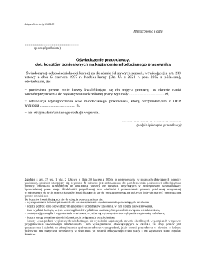 Employer Declaration for Youth Training Costs