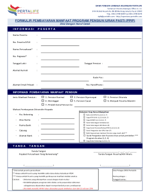 Pension Benefit Payment Form