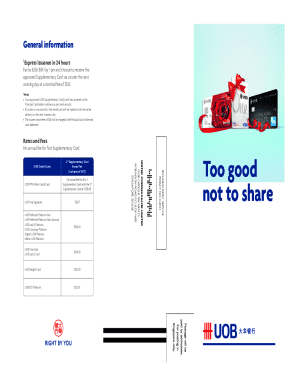 UOB Supplementary Card Application Form