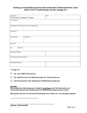 International Driving Permit Application