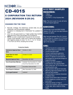 California S Corporation Tax Return Form CD-401S