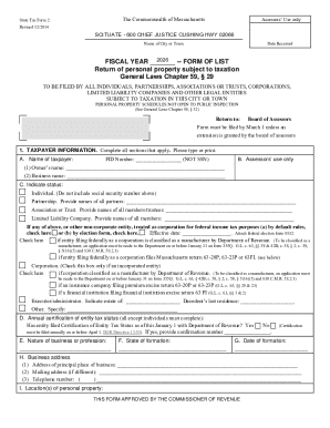 Massachusetts State Tax Form 2