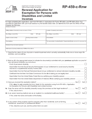 New York Disabled Persons Exemption Renewal Application