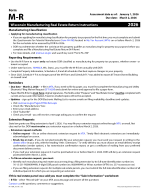 Wisconsin Manufacturing Real Estate Return