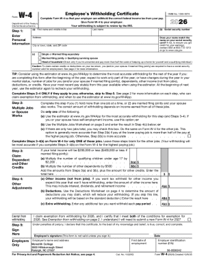 Employee’s Withholding Certificate Form W-4