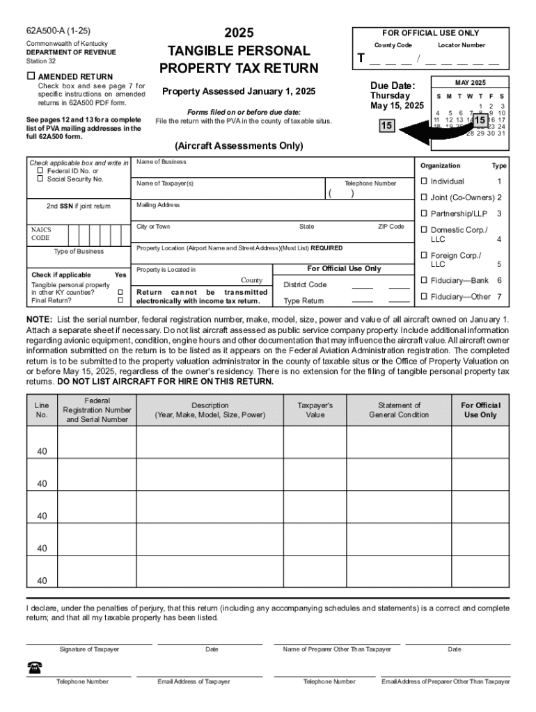 2025 kentucky tax forms: Fill out and sign online Preview on Page 1