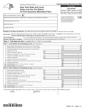 New York State and Local Sales and Use Tax Return