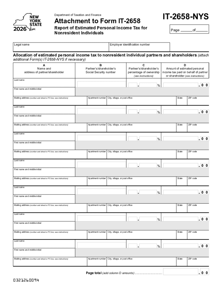 Instructions for Form IT-2658-E - Tax NY Preview on Page 1