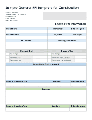Construction RFI Template