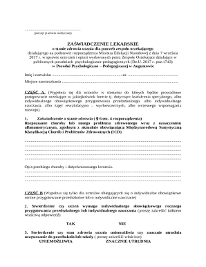 Medical Certificate for Student Health Assessment