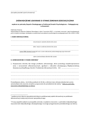 Medical Certificate for Child Health