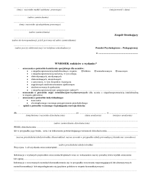 Polish Special Education Request Form