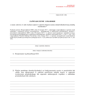 Medical Certificate for Individualized Education Path