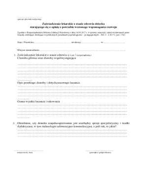 Medical Certificate for Child Development Support