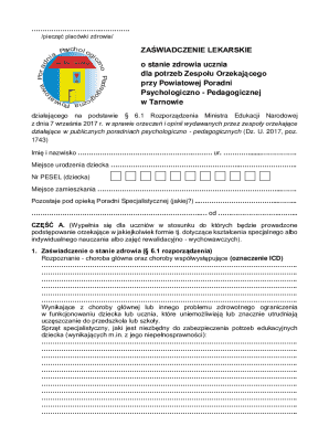 Medical Certificate for Student Health Status