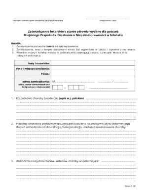 Medical Certificate for Disability Assessment