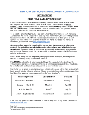 New York City Rent Roll Data Spreadsheet