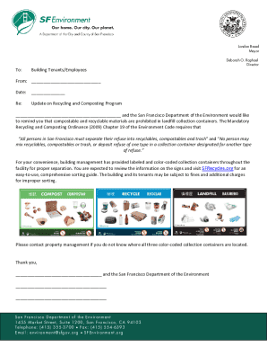 San Francisco Recycling and Composting Notice