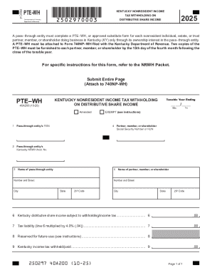 Kentucky Nonresident Income Tax Withholding Form