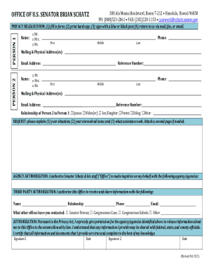 Hawaii Privacy Release Form