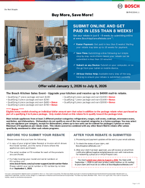 Bosch Appliance Rebate Form
