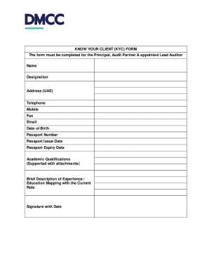 KNOW YOUR CUSTOMER (KYC) FORM STRICTLY ...
