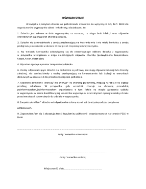 Health Declaration for Children's Camp