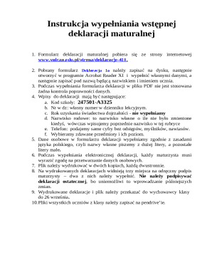 Matura Declaration Form