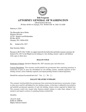 Washington Initiative 2037 Ballot Measure