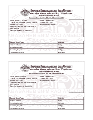 Provisional Exam Form for TDC Part II Examination 2024