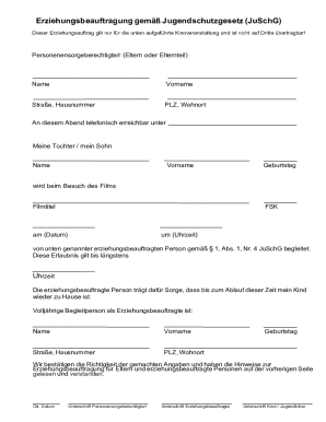 Erziehungsbeauftragung Kinoveranstaltung