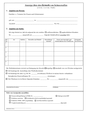 German Firearm Acquisition Notice