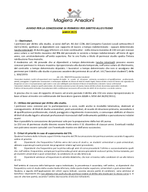 Italian Study Leave Permit Application 2025