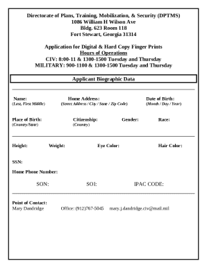 Military Fingerprint Application