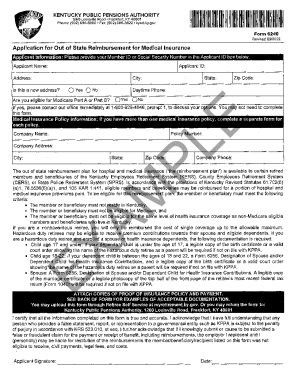 Kentucky Out of State Medical Insurance Reimbursement Form