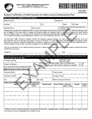 Kentucky Employer Certification of Health Insurance