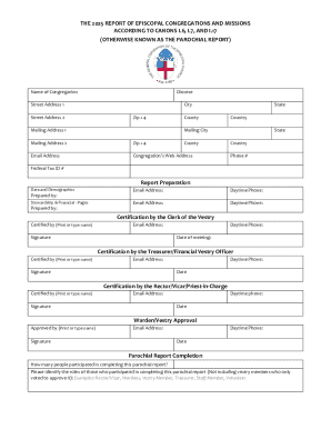 2025 Parochial Report