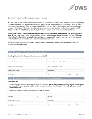 Trusted Contact Designation Form