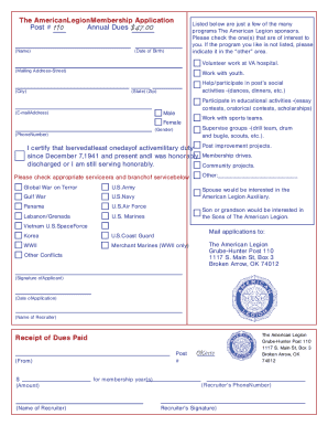 American Legion Membership Application